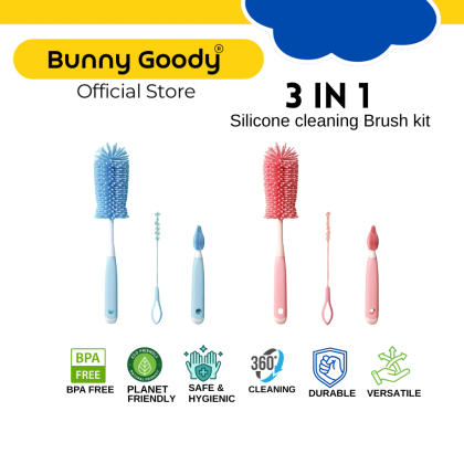 3 in 1 Silicone Cleaning Brush Kit Set
